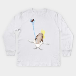 Cute archerfish cartoon illustration Kids Long Sleeve T-Shirt